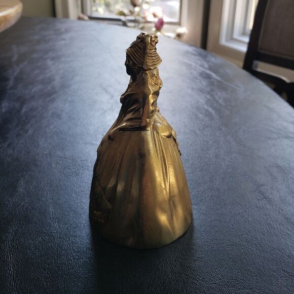 Antique Rare Brass Crinoline Lady Bell - Picture 4 of 9